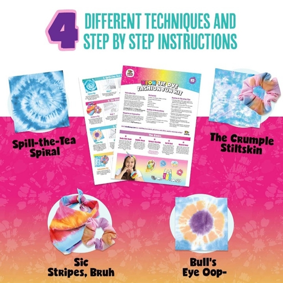 Neon Tie Dye Scrunchie kit - Picture 3 of 4